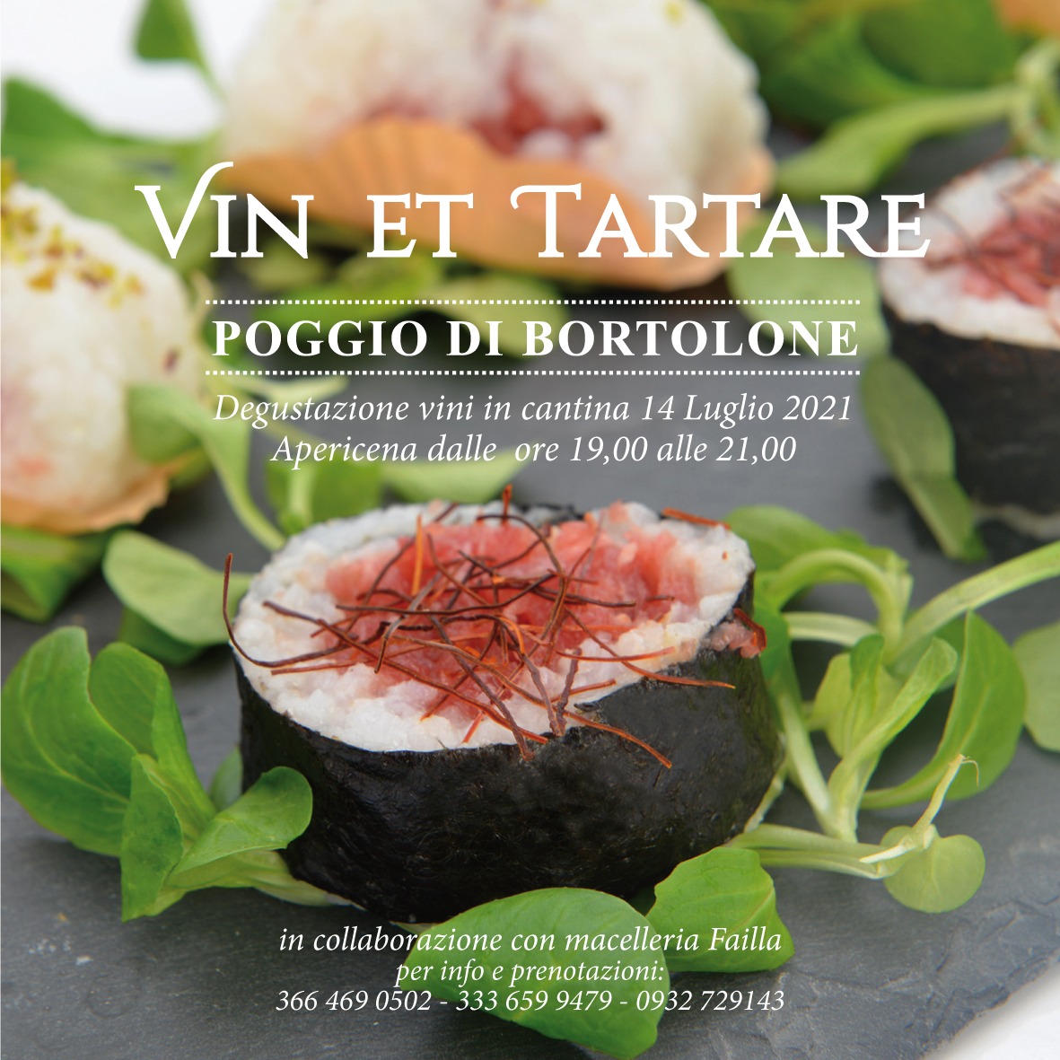 Vin et Tartare 14 luglio 2021